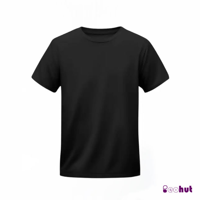 Black Round Neck T-Shirt